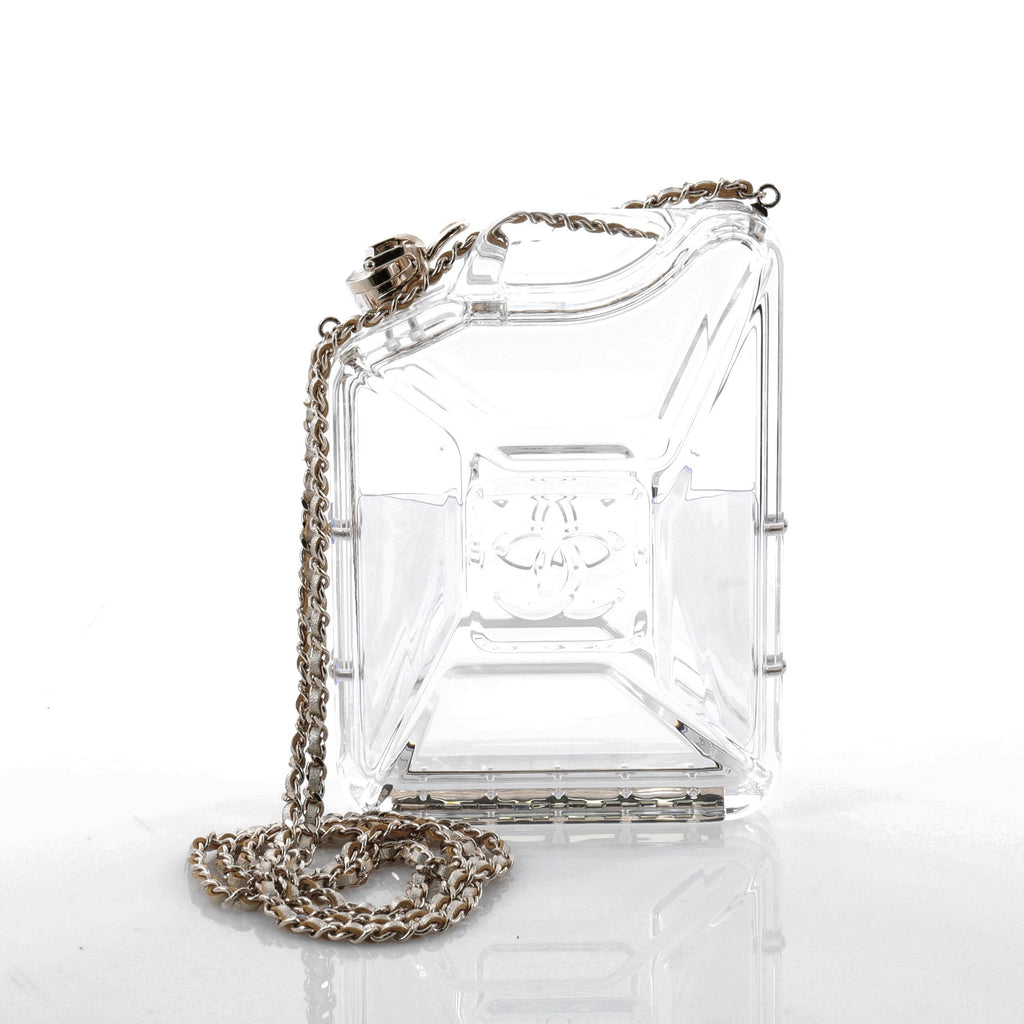 Chanel 2015 Clear Plexiglass Dubai By Night Gas Can Minaudiere