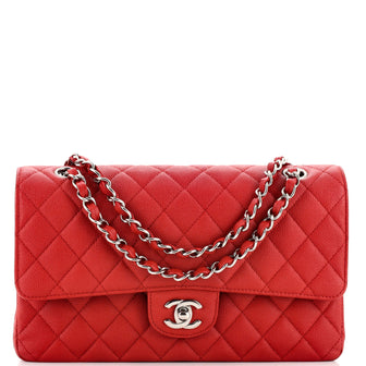 Chanel Classic Double Flap Bag Quilted Caviar Medium