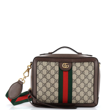 Gucci Ophidia Zip Around Camera Bag GG Coated Canvas Small
