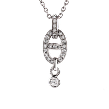 Hermes Farandole Pendant Necklace 18K White Gold and Diamonds