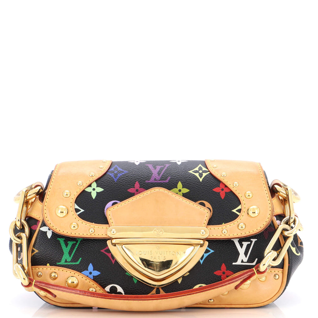 LOUIS VUITTON Monogram Multicolor Marilyn Shoulder Bag Black LV