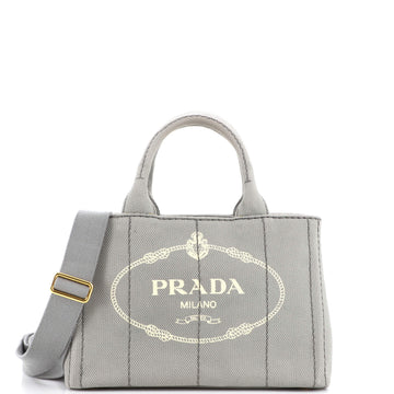 Prada Canapa Convertible Tote Canvas Mini