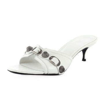 Balenciaga Women's Cagole Heeled Sandals Leather 70