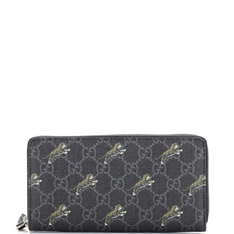 Gucci Zip Around Wallet Printed GG Coated Canvas