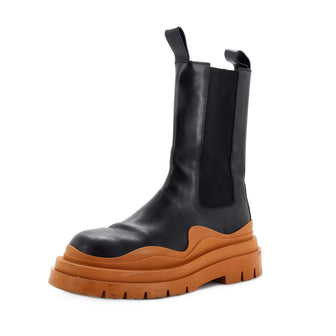 Bottega Veneta Women's Tire Chelsea Boots Leather and Rubber