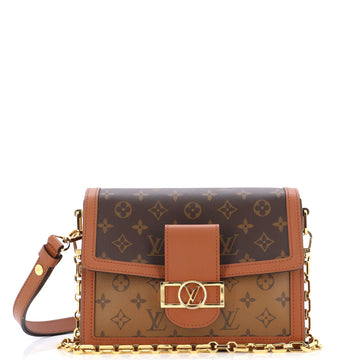 Louis Vuitton Dauphine Shoulder Bag Reverse Monogram Canvas MM