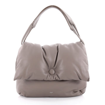 Celine Pillow Shoulder Bag Leather Gray 2156801