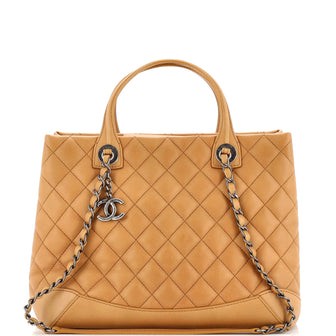 Chanel Easy Shopping Tote Quilted Calfskin Small Neutral 2156851