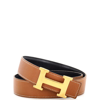Hermes Constance Martelee H Reversible Belt Leather with Brushed Hardware Medium