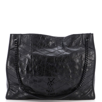 Saint Laurent Niki Shopping Tote Matelasse Chevron Leather Large