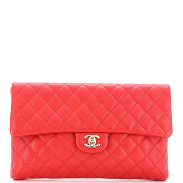 Chanel Classic Flap Clutch Quilted Caviar