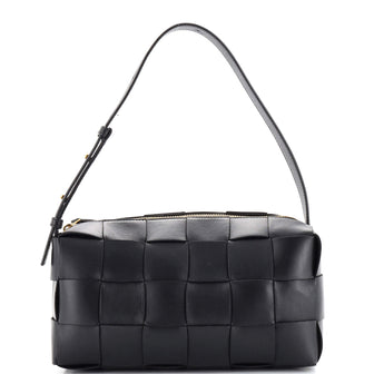 Bottega Veneta Brick Cassette Shoulder Bag Maxi Intrecciato Leather