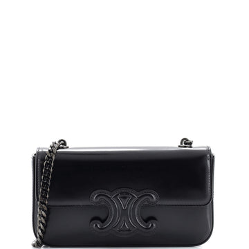 Celine Triomphe Chain Shoulder Bag Leather Small