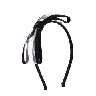 Chanel CC Ribbon Headband Vinyl and Cotton