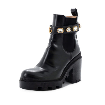 Gucci Women's Trip Boots Embellished Leather