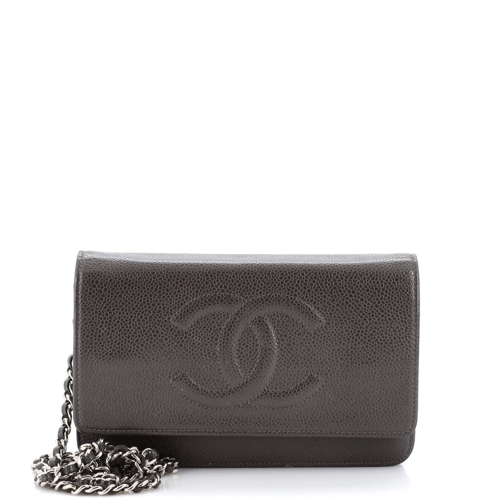 Chanel Vintage Timeless Wallet on Chain Caviar Gray 2158981