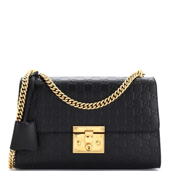 Gucci Padlock Shoulder Bag Guccissima Leather Medium