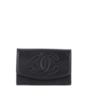 Chanel Vintage Timeless CC Flap Card Case Caviar Mini