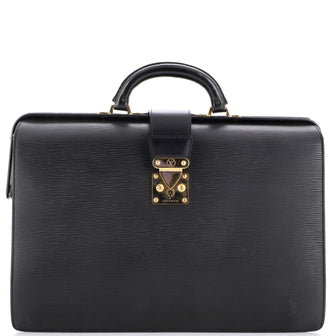Louis Vuitton Serviette Fermoir Handbag Epi Leather