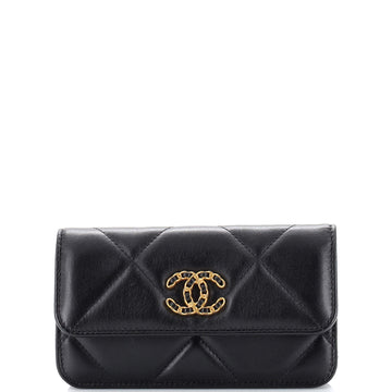Chanel 19 Belt Phone Holder Bag Quilted Lambskin