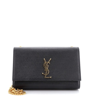 Saint Laurent Classic Monogram Crossbody Bag Grainy Leather Medium