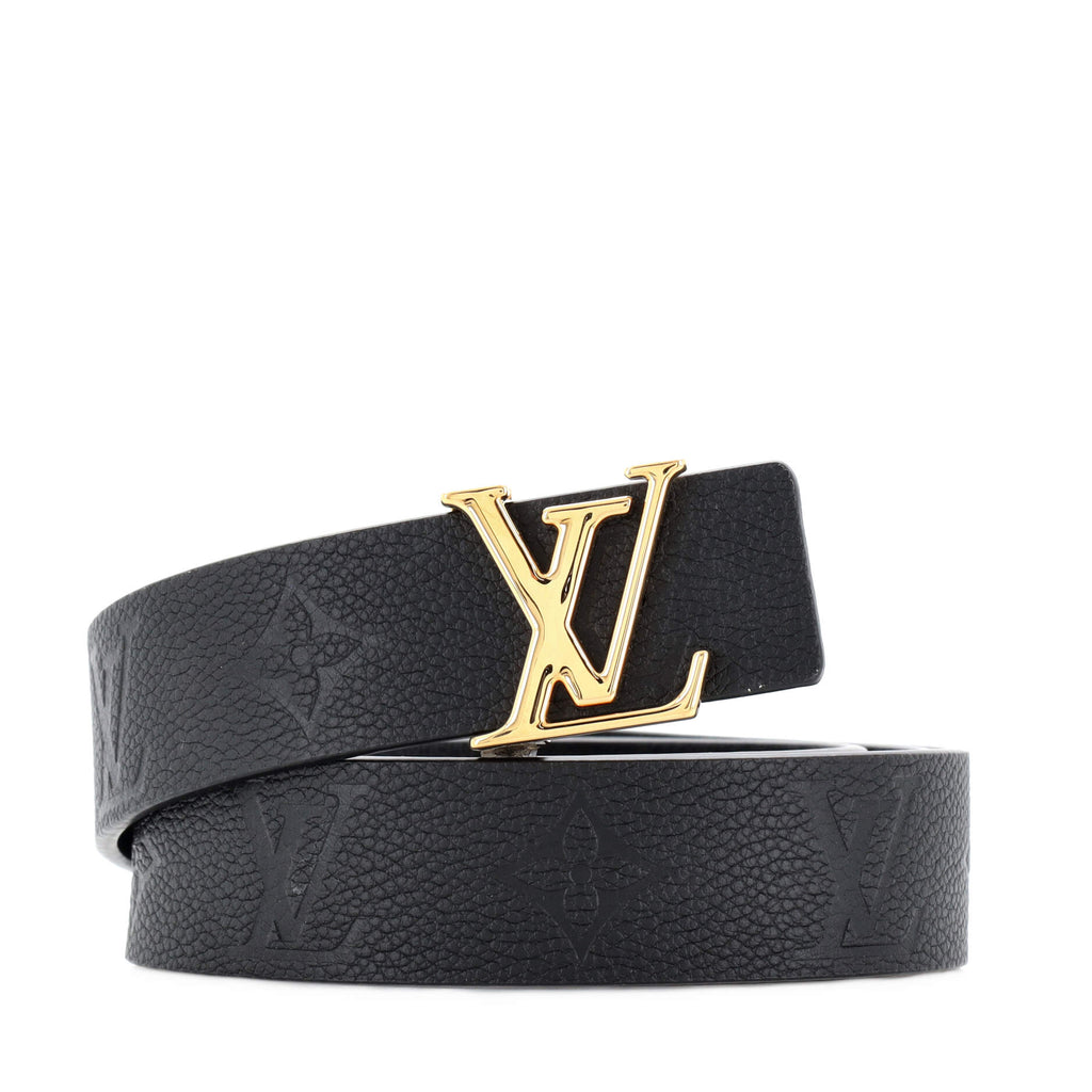 Louis Vuitton LV Initiales Reversible Belt Monogram Empreinte Leather  Medium Black 2159631