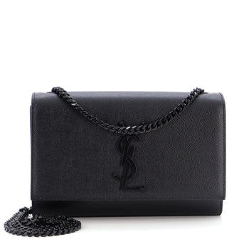 Saint Laurent Classic Monogram Crossbody Bag Grainy Leather Small