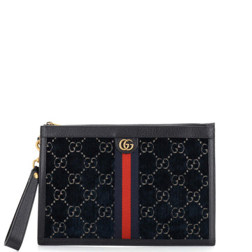 Gucci Ophidia Zip Pouch GG Velvet Large