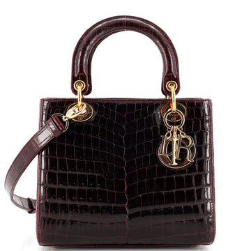 Christian Dior Lady Dior Bag Crocodile Medium