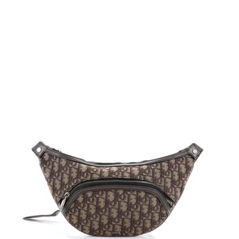 Christian Dior Front Pocket Belt Bag Oblique Jacquard with Leather