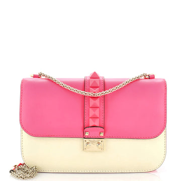 Valentino Garavani Glam Lock Shoulder Bag Leather Medium