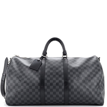 Louis Vuitton Keepall Bandouliere Bag Damier Graphite 55