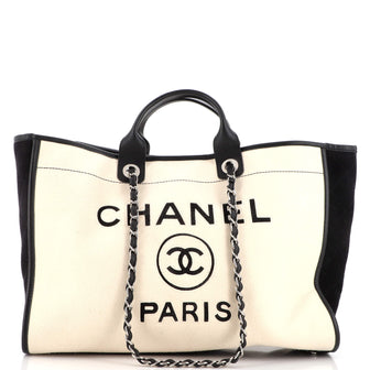 Chanel Deauville Tote Wool Felt Large