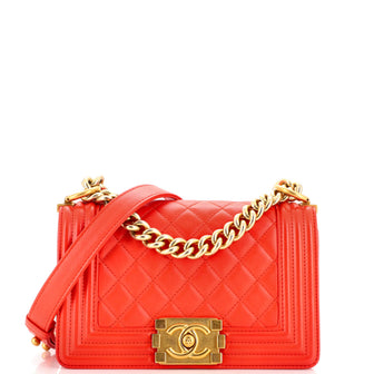 Chanel Boy Flap Bag Quilted Calfskin Small