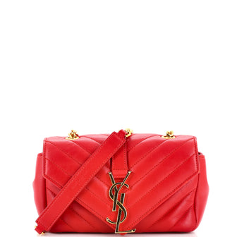 Saint Laurent Classic Monogram Crossbody Bag Matelasse Chevron Leather Baby
