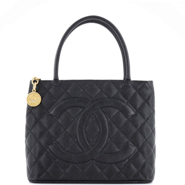 Chanel Medallion Tote Quilted Caviar