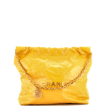 Chanel 22 Chain Hobo Quilted Calfskin Small