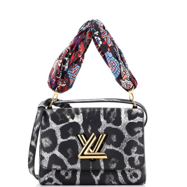 Louis Vuitton Twist Convertible Handbag Wild Animal Print Canvas mm Print