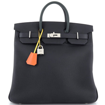 Hermes HAC Birkin Bag Multicolor Togo and Evercolor with Palladium Hardware 40