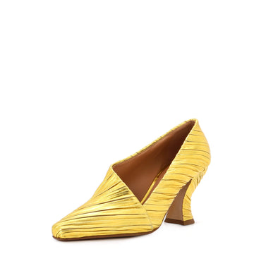 Bottega Veneta Women's Folded Almond Pumps Lame