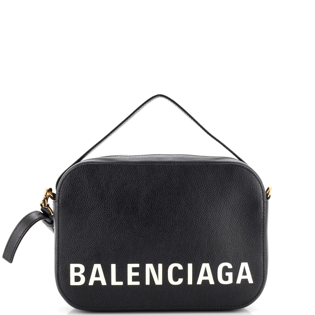 Balenciaga Logo Ville Camera Bag Leather Small Black 2163811