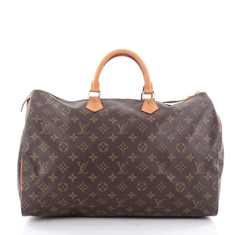 Louis Vuitton Speedy Handbag Monogram Canvas 40 Brown
