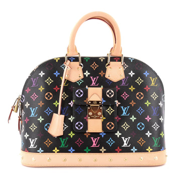 Louis Vuitton Alma Handbag Monogram Multicolor GM Black 2164301