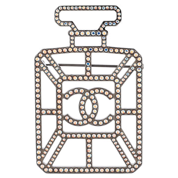 Chanel CC No.5 Perfume Bottle Brooch Metal with Crystals