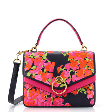 Mulberry Harlow Satchel Embroidered Leather Medium