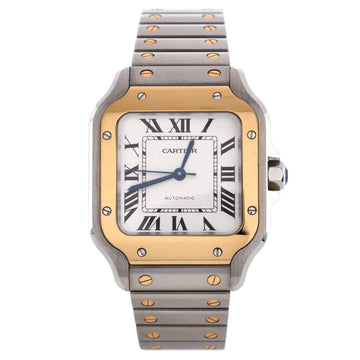 Cartier Santos de Cartier Automatic Watch Stainless Steel and Yellow Gold 35