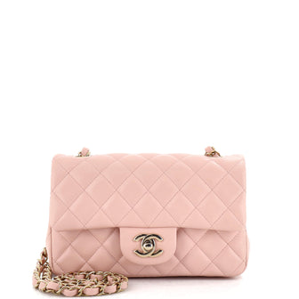 Chanel Classic Single Flap Bag Quilted Lambskin Mini