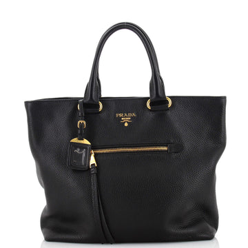 Prada Front Pocket Convertible Tote Vitello Daino Medium
