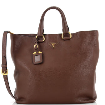 Prada Convertible Shopper Tote Vitello Daino Large