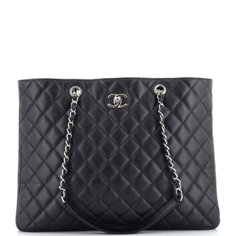 Chanel Classic CC Shopping Tote Quilted Calfskin Large